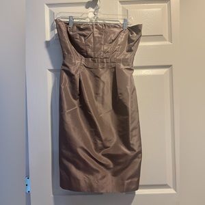 J Crew Strapless Gold Elegant Formal Mini Dress Size 6P